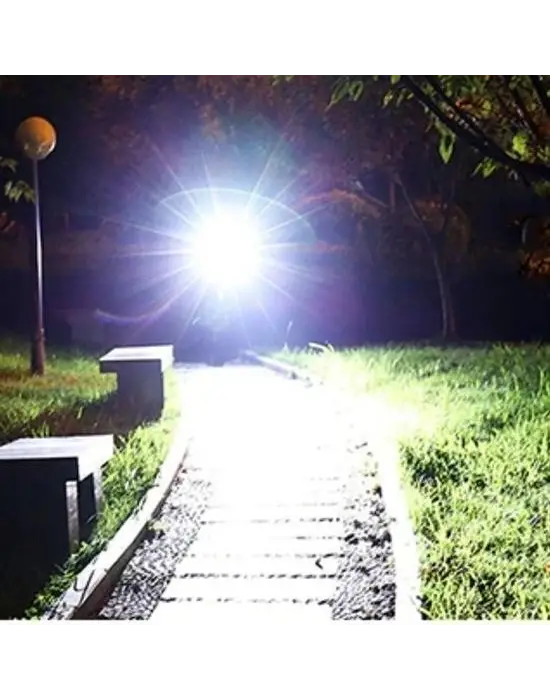 BUFFER® Solar Enerjili USB ile Şarj Edilebilir Ledli Bisiklet Feneri Kornalı ve Su Geçirmez Far