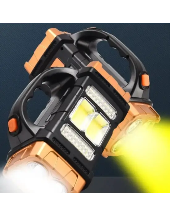 Omarı Taşınabilir Solar ve USB Şarjlı Çalışma Işığı - Su Geçirmez LED El Feneri