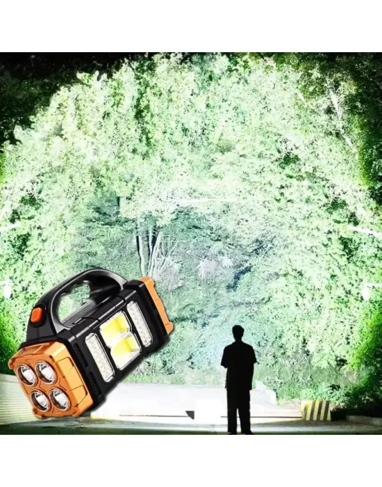Omarı Taşınabilir Solar ve USB Şarjlı Çalışma Işığı - Su Geçirmez LED El Feneri