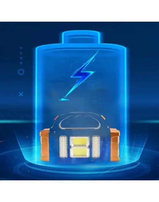 Omarı Taşınabilir Solar ve USB Şarjlı Çalışma Işığı - Su Geçirmez LED El Feneri