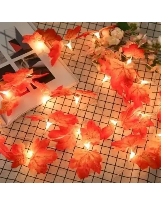 BUFFER® Sonbahar Konseptli Dekoratif Yaprak Desenli Şerit Led Gece Lamabası