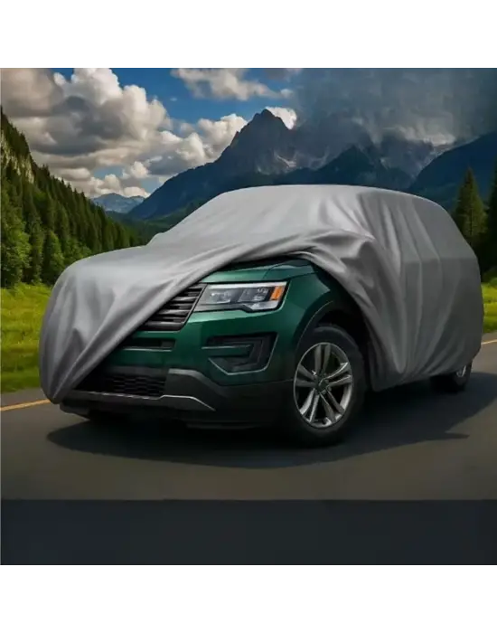 BUFFER® Su Geçirmez Yağmur,Kar,Dolu Koruyucu Sedan Araçlara Uyumlu Oto Araba Brandası-Araç Örtüsü
