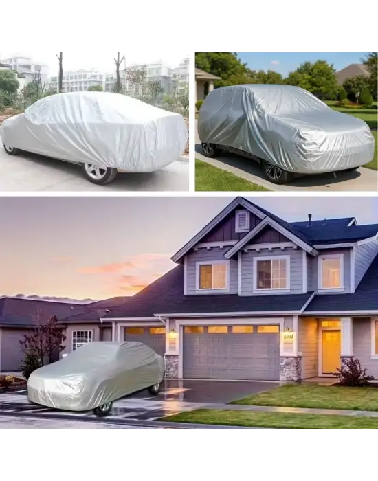 BUFFER® Su Geçirmez Yağmur,Kar,Dolu Koruyucu Sedan Araçlara Uyumlu Oto Araba Brandası-Araç Örtüsü