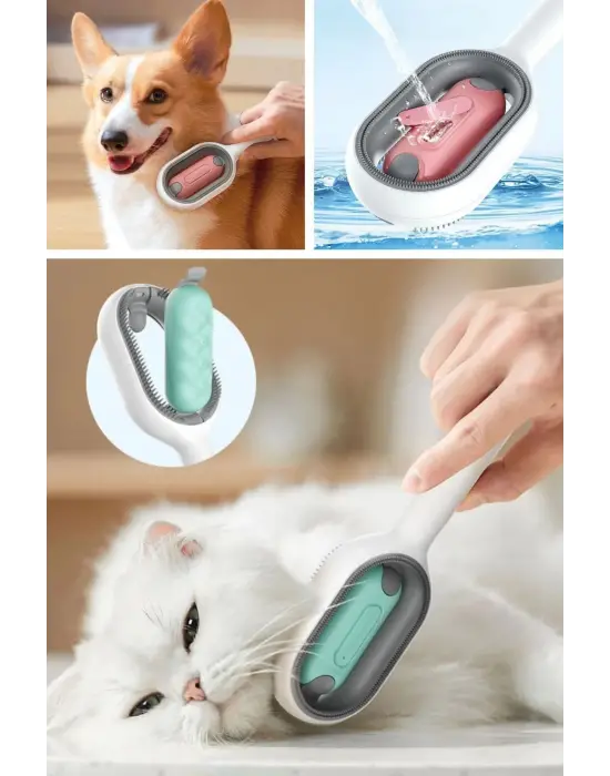 Omarı Su Hazneli Tüy Toplama Fırçası - Evcil Hayvanlar İçin Pratik Çözüm