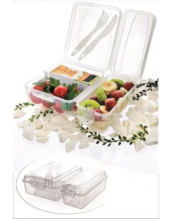 Omarı Ergonomik Asorti Çatal Bıçaklı Pratik Yoğurt Saklama Kabı