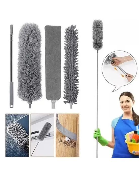 Omarı Pratik Teleskopik 3lü Mop Toz Alma Seti