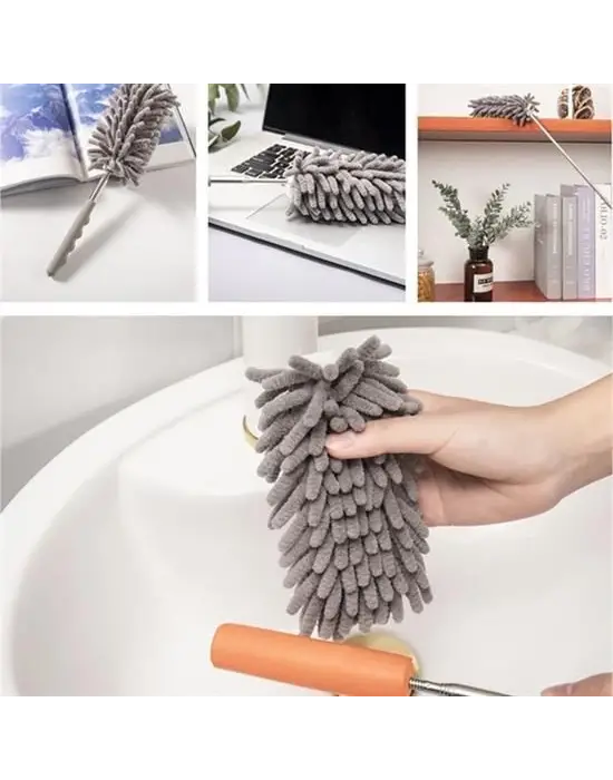 Omarı Pratik Teleskopik 3lü Mop Toz Alma Seti