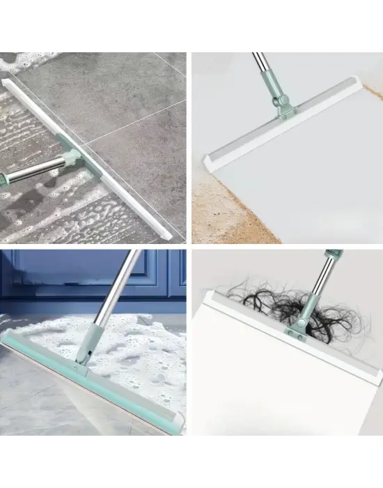 Omarı Teleskopik Oynar Başlıklı Cam ve Zemin Silme Aparatı