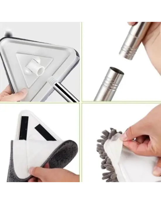 Omarı Teleskopik Saplı cm Üçgen Mop - Pratik ve Etkili Temizlik Çözümü