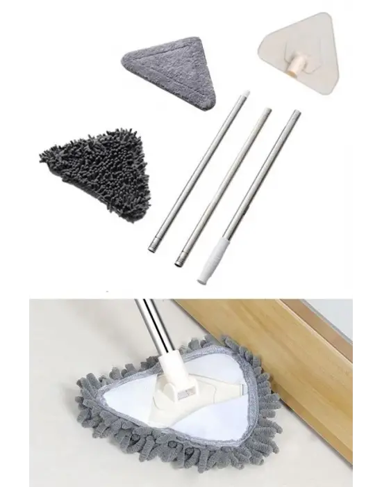 Omarı Teleskopik Saplı cm Üçgen Mop - Pratik ve Etkili Temizlik Çözümü