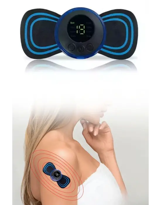 BUFFER® Titreşimli USB Şarj Aletli Mini Elektrikli Kelebek Masaj Aleti