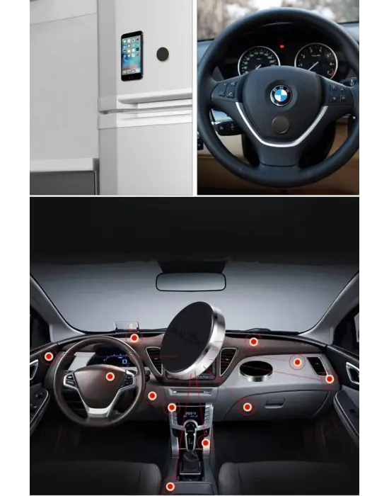 Omarı Güçlü Manyetik Araç İçi Telefon Tutucu