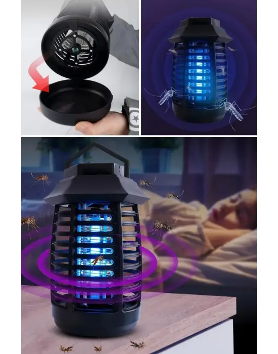 Omarı UV Mor Işıklı Sinek Öldürücü - Asma Saplı Ledli Sinek Makinası