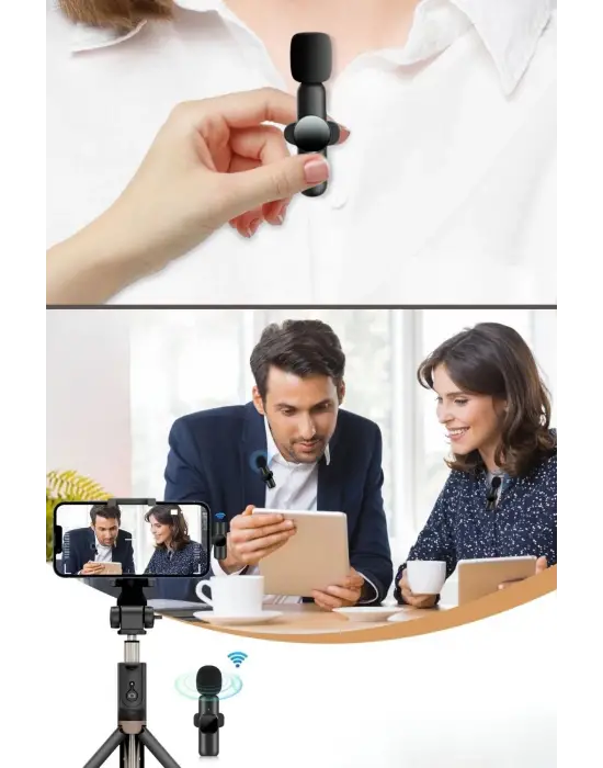 Omarı Kablosuz Yaka Mikrofonu - Type C ve Iphone Uyumlu