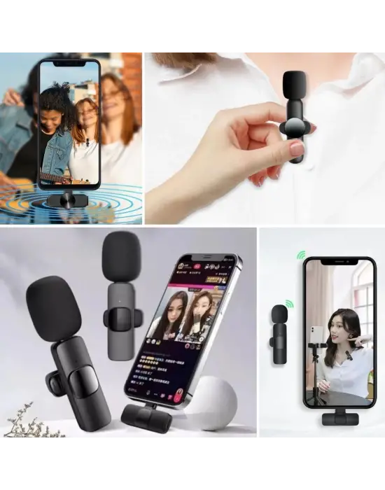 Omarı Kablosuz Yaka Mikrofonu - Type C ve Iphone Uyumlu