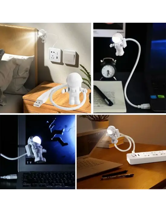 Omarı Aydınlatma Uzay Macerası: USB Astronot Gece Lambası