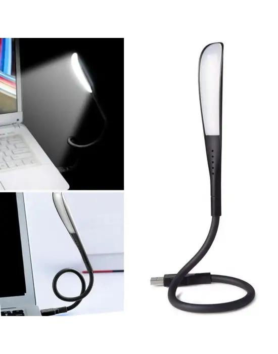 Omarı Dokunmatik USB Girişli 14 Ledli Masa Lambası Siyah