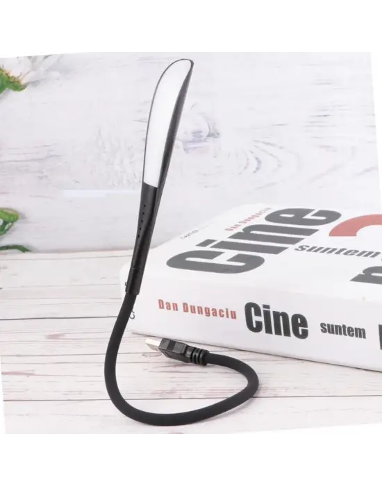 Omarı Dokunmatik USB Girişli 14 Ledli Masa Lambası Siyah