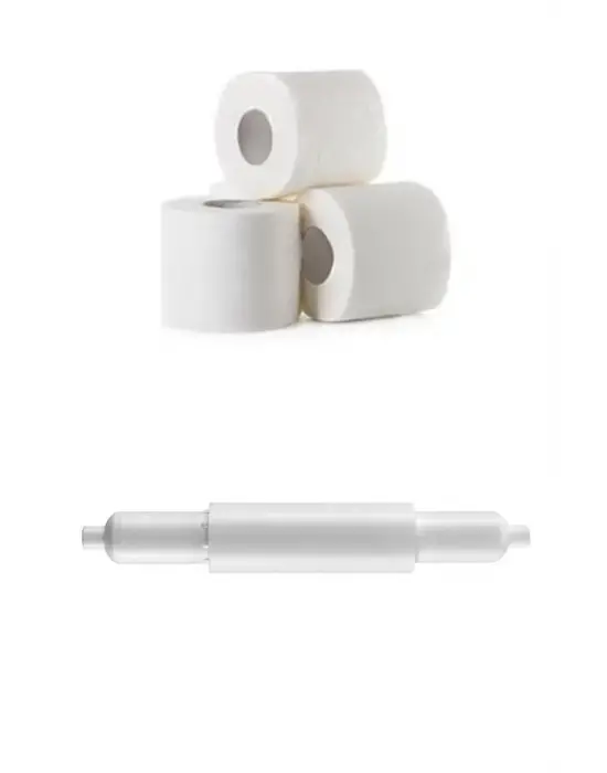 Omarı Ultra İnce Tasarım Beyaz Tuvalet Kağıdı Tutucu Makara