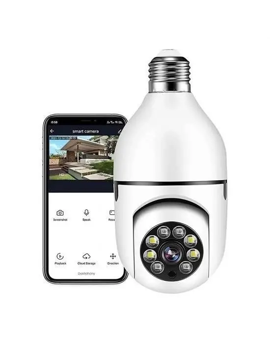 Omarı Panoramik Gece Görüş Akıllı Ampul Kamera