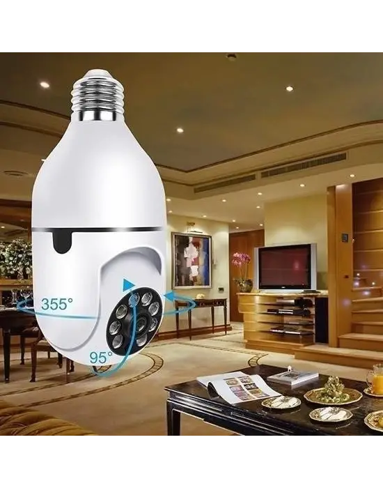 Omarı Panoramik Gece Görüş Akıllı Ampul Kamera