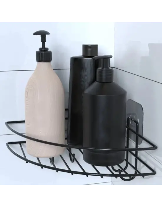 Omarı Duş Şampuanlık ve Raf Organizasyonu için Yapışkanlı Köşe Rafı