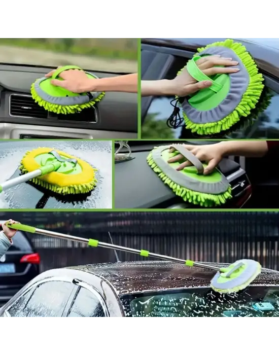 BUFFER® Yedek Mikrofiber Bezli Oto Yıkama Mop Seti