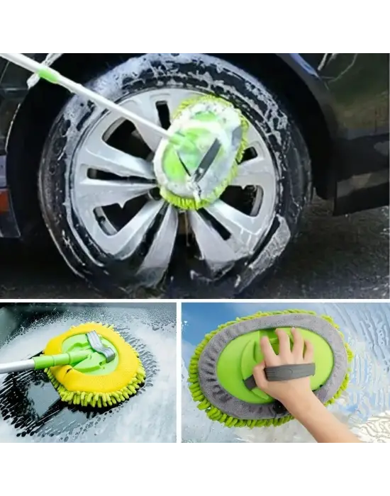 BUFFER® Yedek Mikrofiber Bezli Oto Yıkama Mop Seti