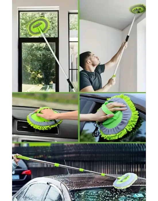 BUFFER® Yedek Mikrofiber Bezli Oto Yıkama Mop Seti