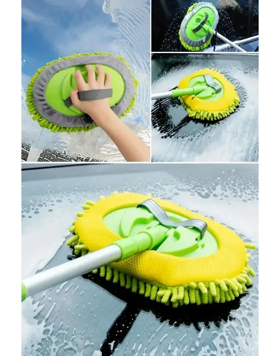 BUFFER® Yedek Mikrofiber Bezli Oto Yıkama Mop Seti