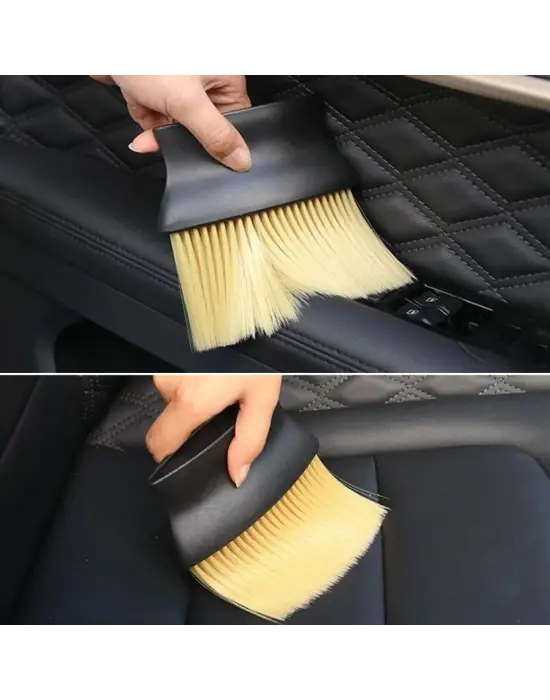 BUFFER® Yumuşak Kıllı ve Ergonomik Saplı Araç İçi Detaylı Toz Temizleme Fırçası