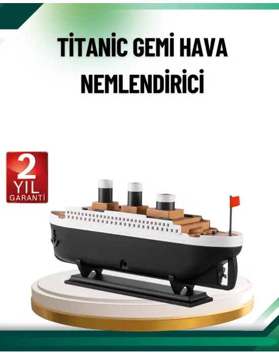 Buhar Efektli Titanik Gemi Oda Kokusu Difüzör Led Işıklı Nemlendirici