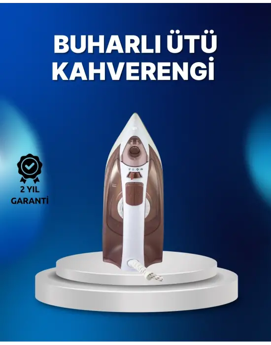 Buharlı Ütü 2200w Kireç Önleyici Self Clean Damlatmaz Kahverengi