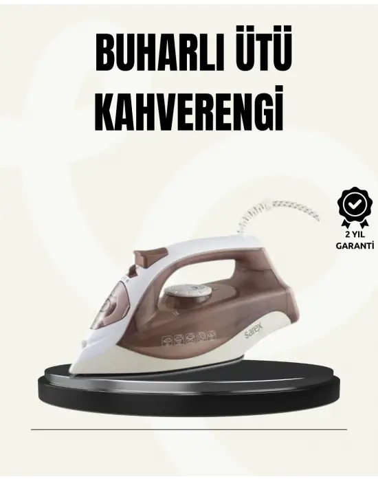 Buharlı Ütü 2200w Seramik Taban 300 Ml Kahverengi Dikey Ütüleme