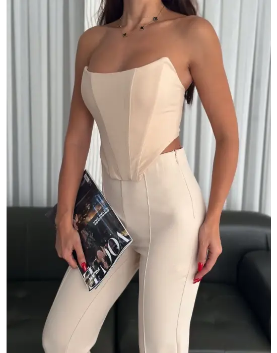 Şık Büstiyer Pantolon Takım