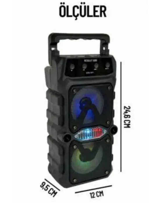 Büyük Boy Bluetooth Hoparlör Çoklu Bağlantı Çift Çıkışlı Taşınabilir Kesintisiz