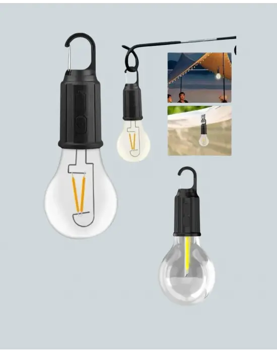 C Tipi Şarjlı Asılabilir Kamp Feneri
