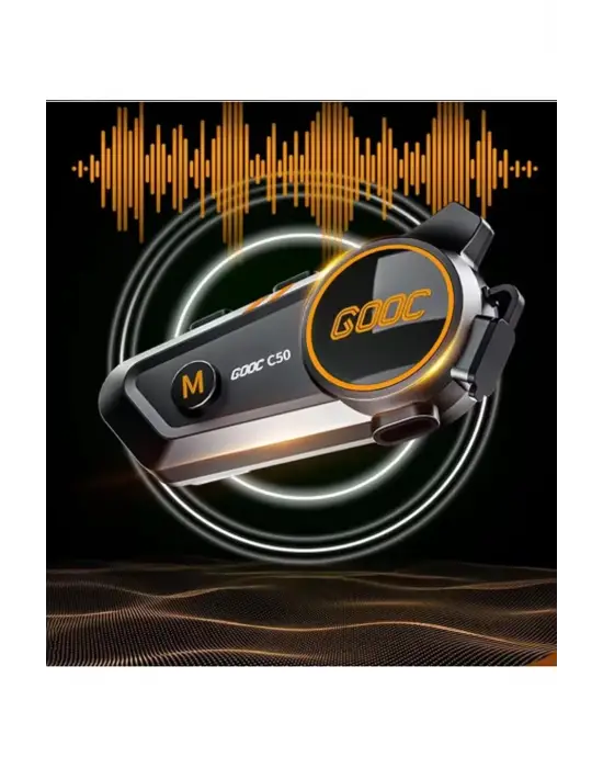 C50 2x Motosiklet Intercom Kask Kulaklık 1000 Mah Rgb Işıklı Çift Eşleşme