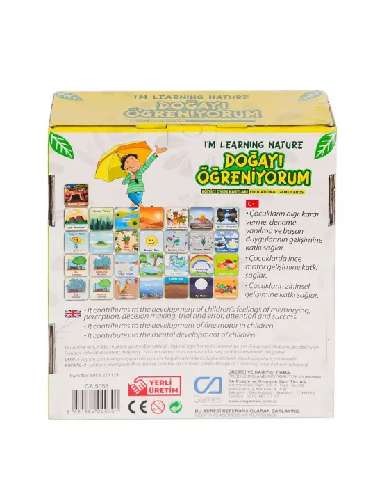 CAEGT-5053 Doğayı Öğreniyorum Eğitici Oyun Kartları -Ca Games