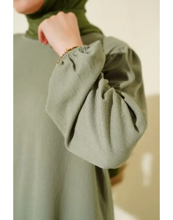 Çağla Yeşili Tunik Pantolon Alt Üst Takım 6663