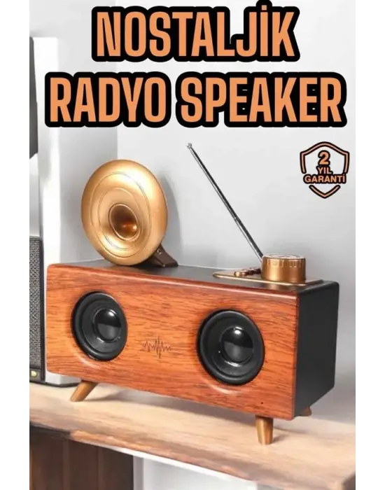 Çalar Radyo Müzik Kutusu Nostaljik Hoparlör Speaker