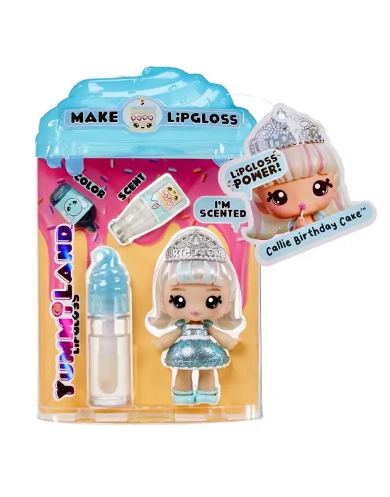 Omarı Yummiland Callie Birthday Cake Bebeği ile Dudak Parlatıcısı Seti
