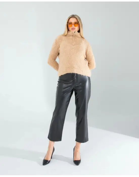 Omarı Şık Fermuarlı Sakal Triko