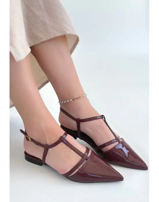 Omarı Rugan Bordo Babet Ayakkabı