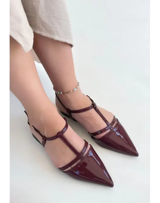 Omarı Rugan Bordo Babet Ayakkabı