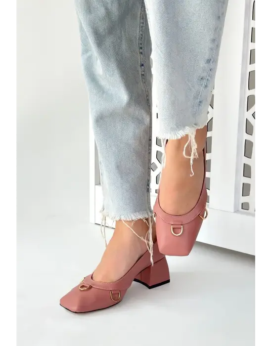 Cande Pudra Cilt Topuklu Ayakkabı