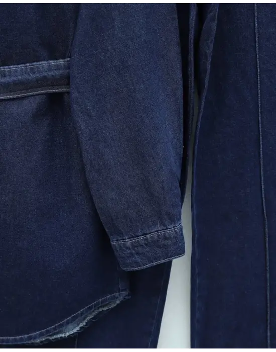 Çanta Cepli Çimalı Pantolonlu Kot Takım  -Laci