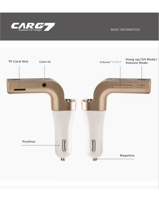 Omarı Bluetooth Araç Fm Transmitter - Pratik ve Kolay Kullanım