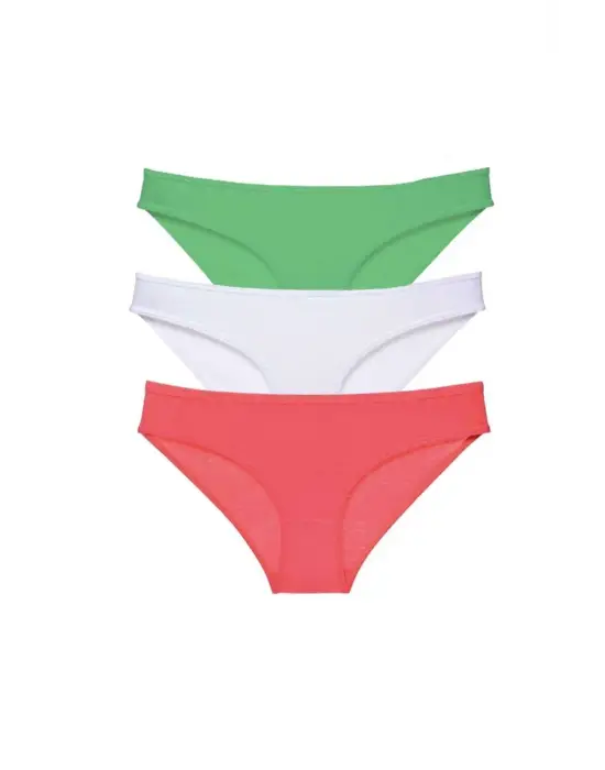 Çarpıcı 3 Parça Likralı Kadın Slip Külot Seti