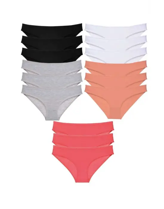 Çarpıcı Likralı Kadın Slip Külot Seti